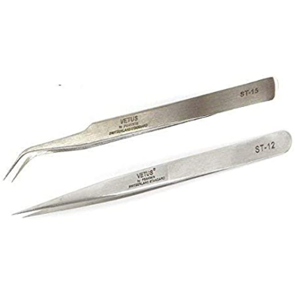 Vetus tweezers ST-12 , ST - 15 stainless steel silver colour